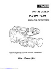 Hitachi V-21 Operating Instructions Manual