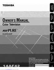 TOSHIBA FSTPURE ColorStream 14AF42 Owner's Manual