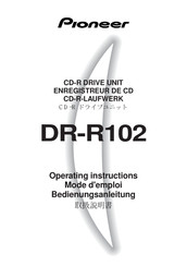 Pioneer DR-R102 Operating Instructions Manual