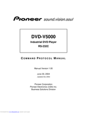 Pioneer DVD-V5000 Command Protocol Manual
