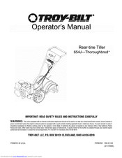 Troy-Bilt 654J-Thoroughbred Operator's Manual