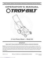 Troy-Bilt 542 Operator's Manual