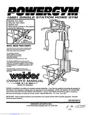 Weider PowerGym 15601 Owner's Manual