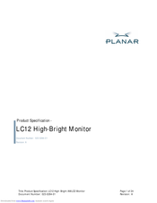 Planar LC12 Specifications