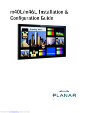 Planar M46L Installation &  Configuration Manual