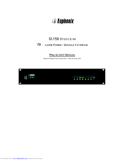 Euphonix SL156 Preliminary Manual