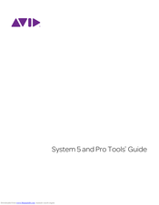 Avid Technology Pro Tools Manual