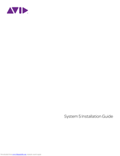 Avid Technology System 5 Installation Manual