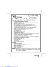 Prestige Platinum APS-787C Owner's Manual