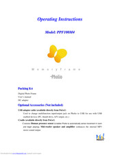 Pogo Pholio PPF100M4 Operating Instructions Manual