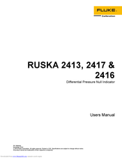 Fluke RUSKA 2416 User Manual