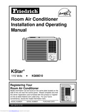 Friedrich KStar KQ08E10 Installation And Operating Manual