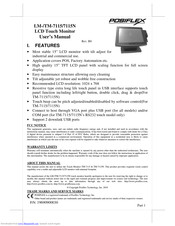 POSIFLEX LM-7115 User Manual