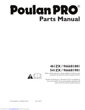 Poulan Pro Pro 461ZX / 966681801 Parts Manual