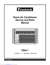 Friedrich ZStar ZQ07A10B Service And Parts Manual