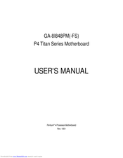 Fujitsu P4 Titan GA-8I848PM-FS User Manual