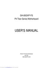 Fujitsu P4 Titan GA-8SGXP-FS User Manual