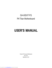 Fujitsu P4 Titan GA-8ISXT-FS User Manual