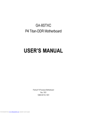 Fujitsu P4 Titan-DDR GA-8STXC User Manual