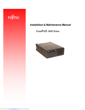 Fujitsu TeamPoS 3600 Series Installation & Maintenance Manual