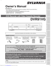 Sylvania DVR91VG Owner's Manual