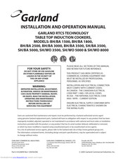 Garland SH/WO 8000 Installation And Operation Manual