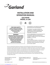 Garland 35-280 Installation And Operation Manual