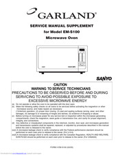 Sanyo EM-S100 Service Manual Supplement