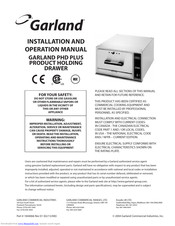 Garland PHD PLUS Installation And Operation Manual