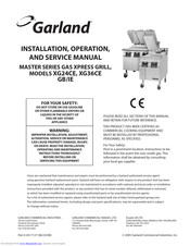 Garland MASTER XG36CE-1 C Installation & Operation Manual