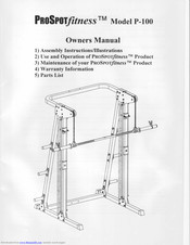 ProSpot Fitness P-100 Owner's Manual