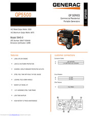 Generac power systems GP5500 Manuals | ManualsLib