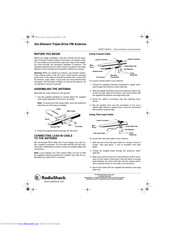 Radio Shack Six-Element Triple-Drive FM Antenna Owner's Manual