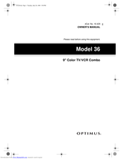 Optimus 16-429 Owner's Manual