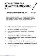Ramsey Electronics COMPUTEMP CT255 Manual