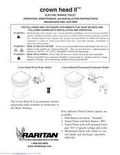 Raritan Crown Head II Operation, Maintenance, And Installation Instructions