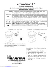 Raritan Crown Head II Operation, Maintenance, And Installation Instructions