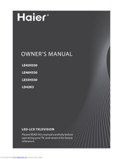 haier LE42H330 Owner's Manual