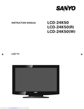 Sanyo LCD-24K50 Instruction Manual