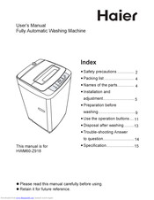 Haier HWM60-Z918 User Manual