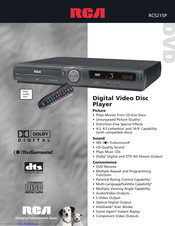 RCA RC5215P Specification