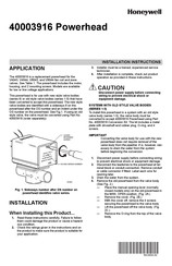Honeywell 40003916 Powerhead Installation Instructions