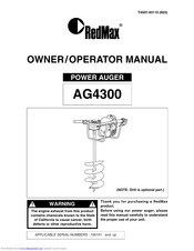 RedMax AG4300 Owner's/Operator's Manual