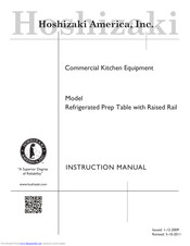 Hoshizaki Refrigerated Prep Table with Raised Rail Instruction Manual