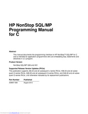 Hp NonStop SQL/MP Programming Manual