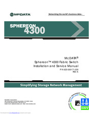 McDATA Sphereon 4300 Installation And Service Manual