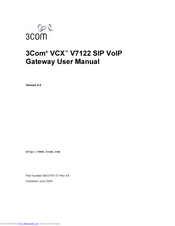 3Com VCX V7122 SIP User Manual