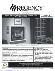 Regency P33R-LP2 Owners & Installation Manual