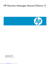 Hp Neoview Messages Manual