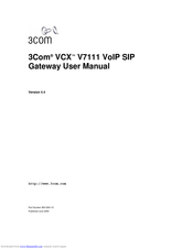 3Com VCX V7111 User Manual